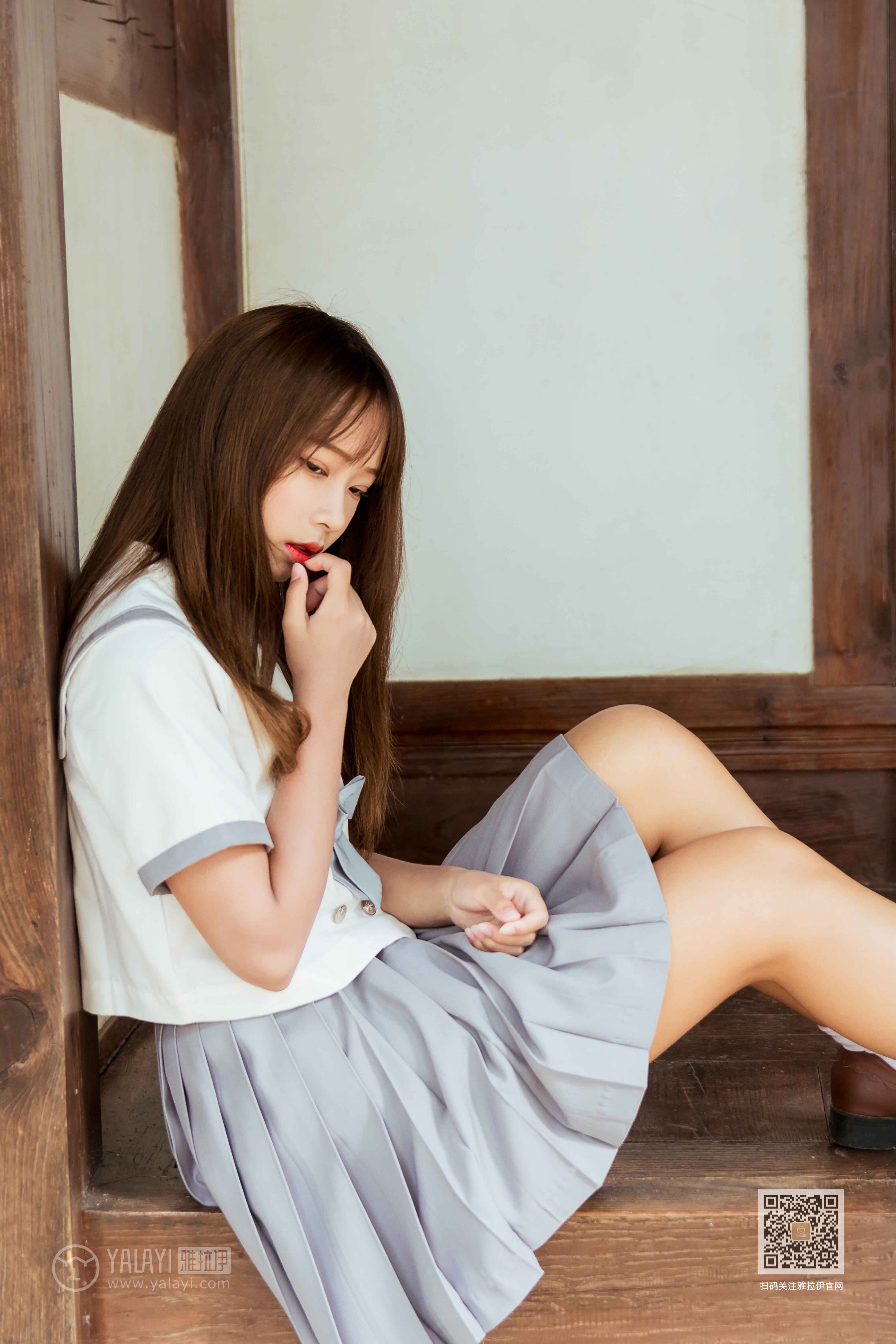 [YALAYI雅拉伊]2019.11.25No.471越秀百褶裙少女阿禾插图4